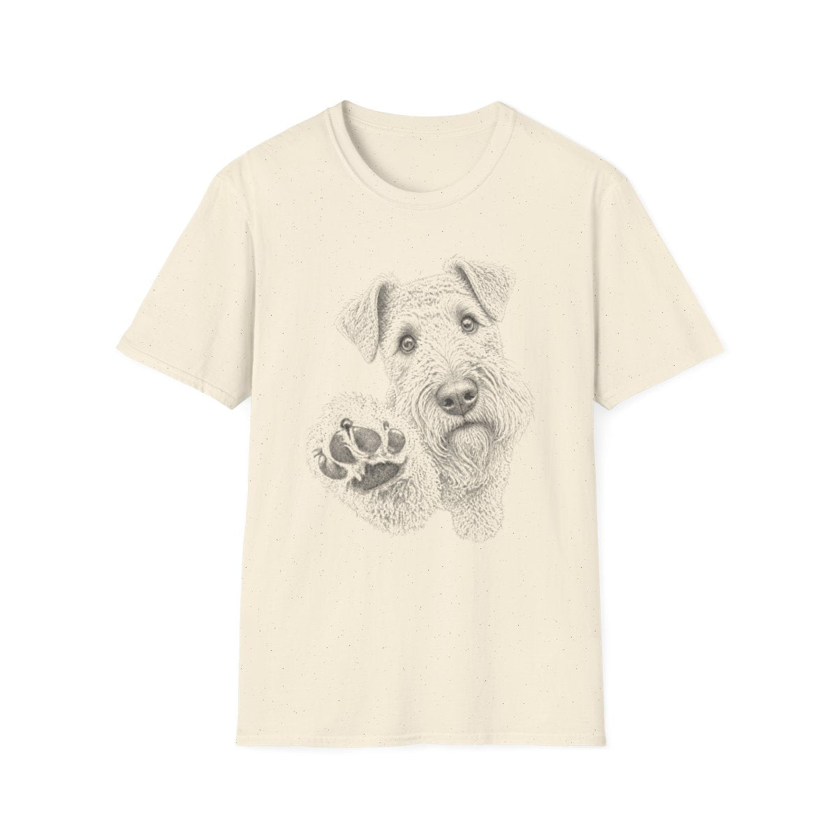 Paw Reach Kerry Blue Terrier Tee - Natural