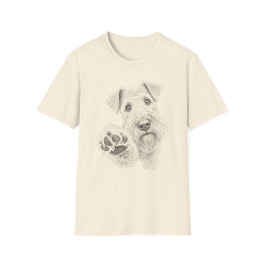 Paw Reach Kerry Blue Terrier Tee - Natural