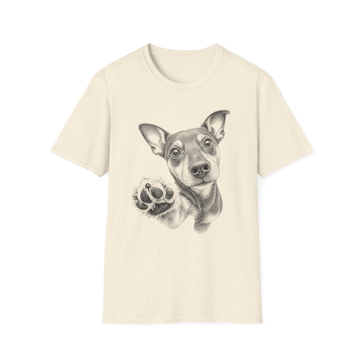 Paw Reach Manchester Terrier Tee - Natural