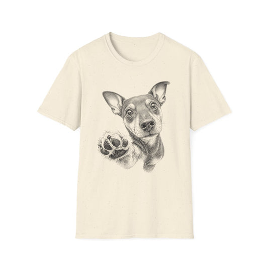 Paw Reach Manchester Terrier Tee - Natural