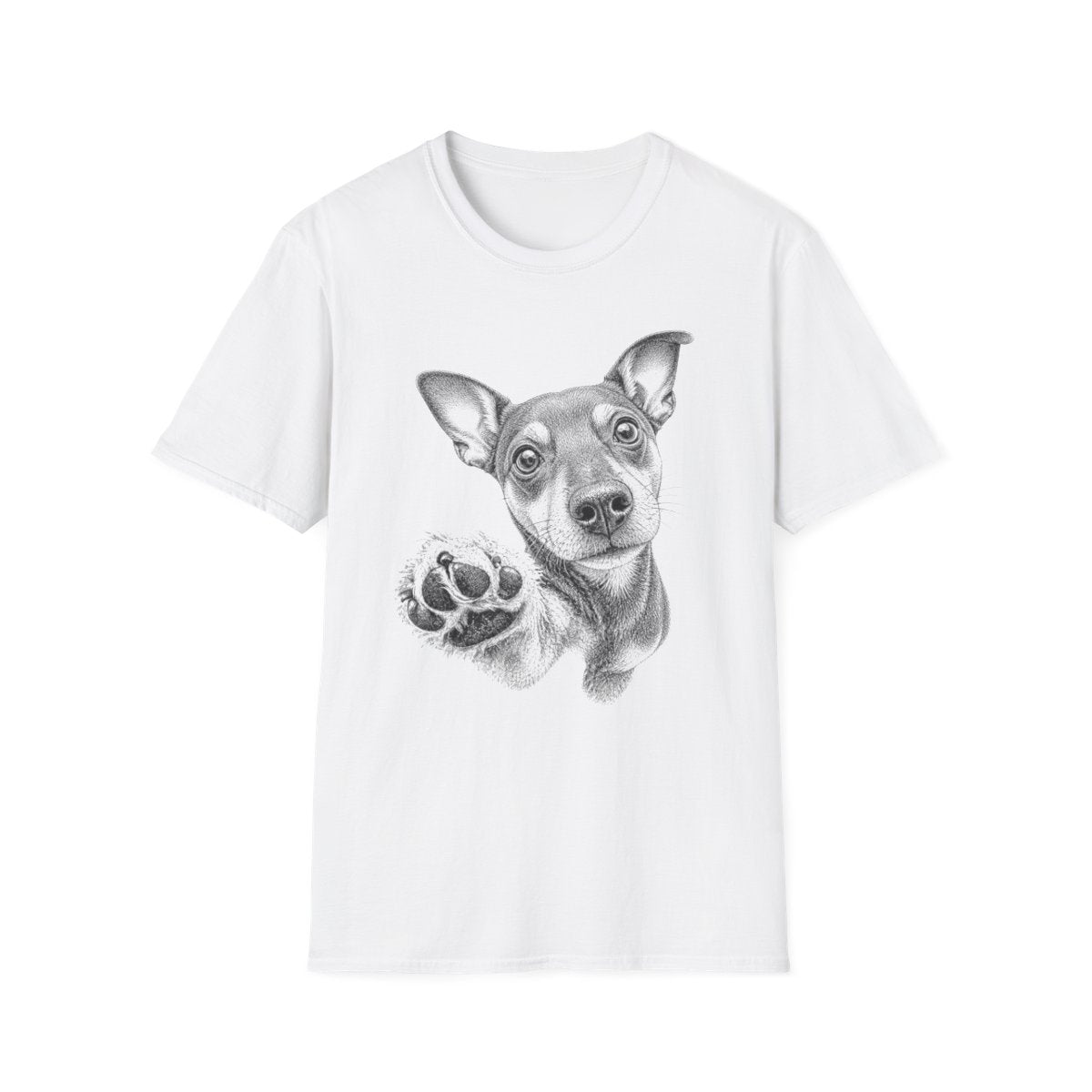 Paw Reach Manchester Terrier Tee - White