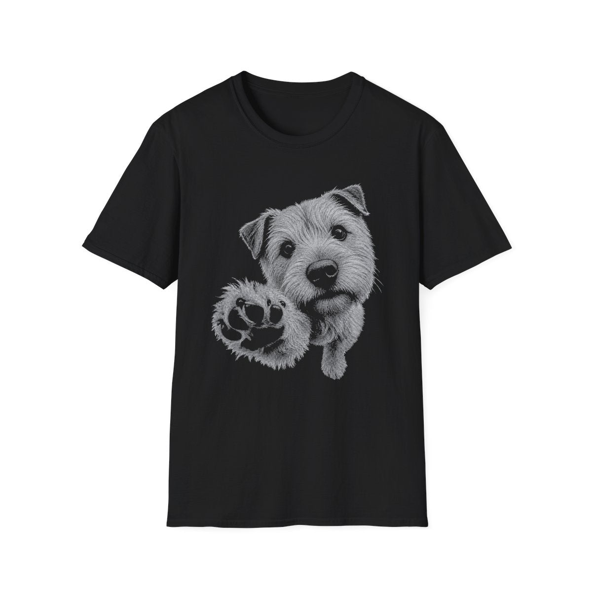 Paw Reach Norfolk Terrier Tee - Black