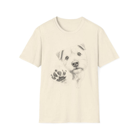 Paw Reach Norfolk Terrier Tee - Natural
