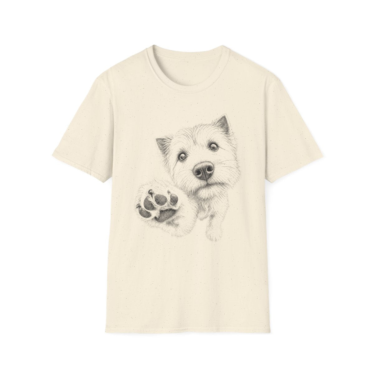 Paw Reach Norwich Terrier Tee - Natural