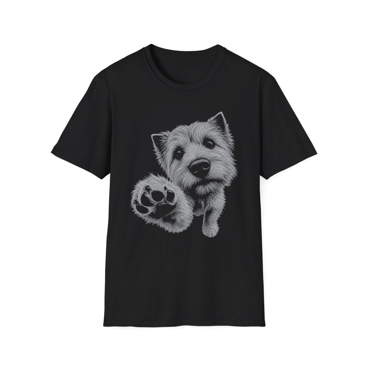 Paw Reach Norwich Terrier Tee - Black