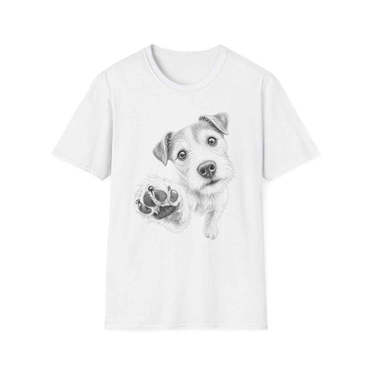 Paw Reach Parson Russell Terrier Tee - White