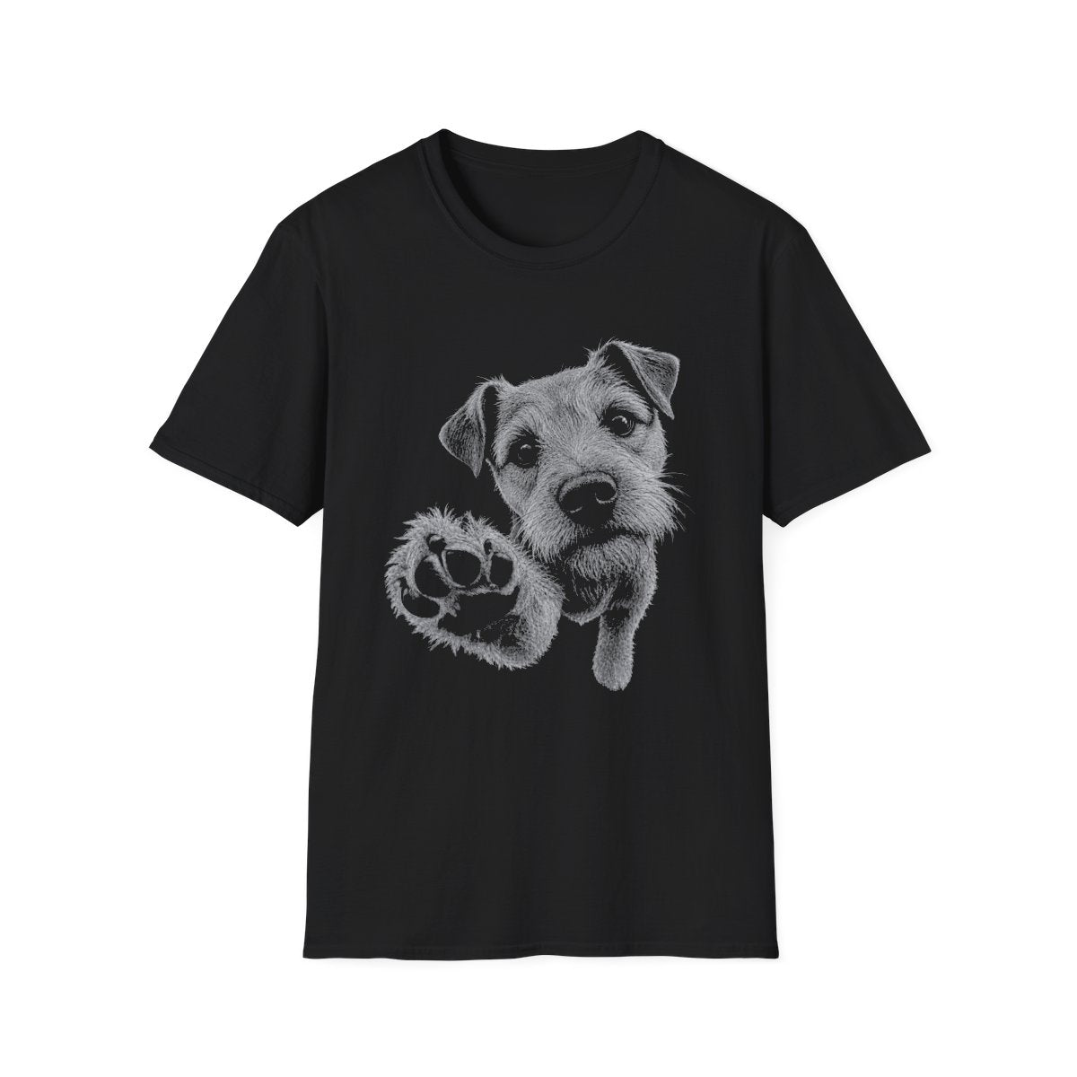 Paw Reach Patterdale Terrier Tee - Black