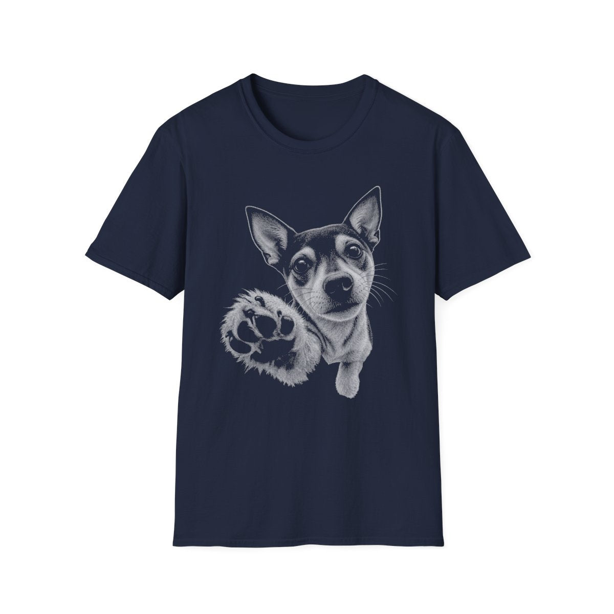 Paw Reach Rat Terrier Tee - Navy