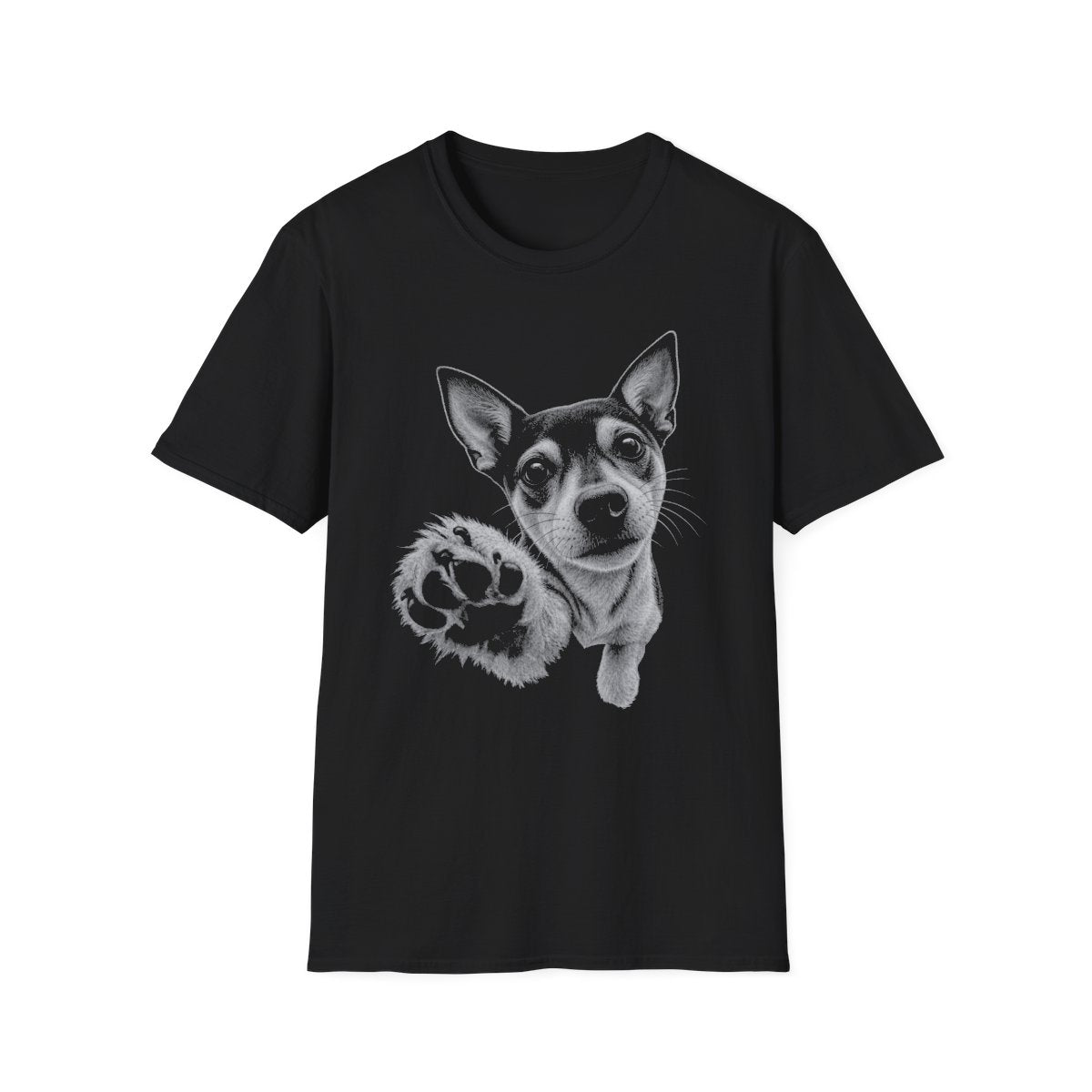 Paw Reach Rat Terrier Tee - Black