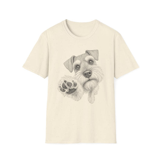 Paw Reach Schnauzer Tee - Natural