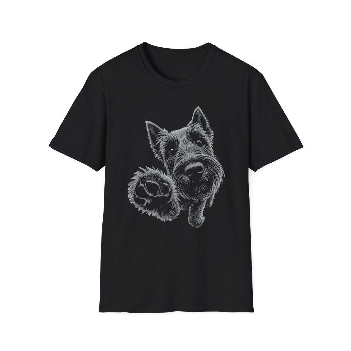 Paw Reach Scottish Terrier Tee - Black