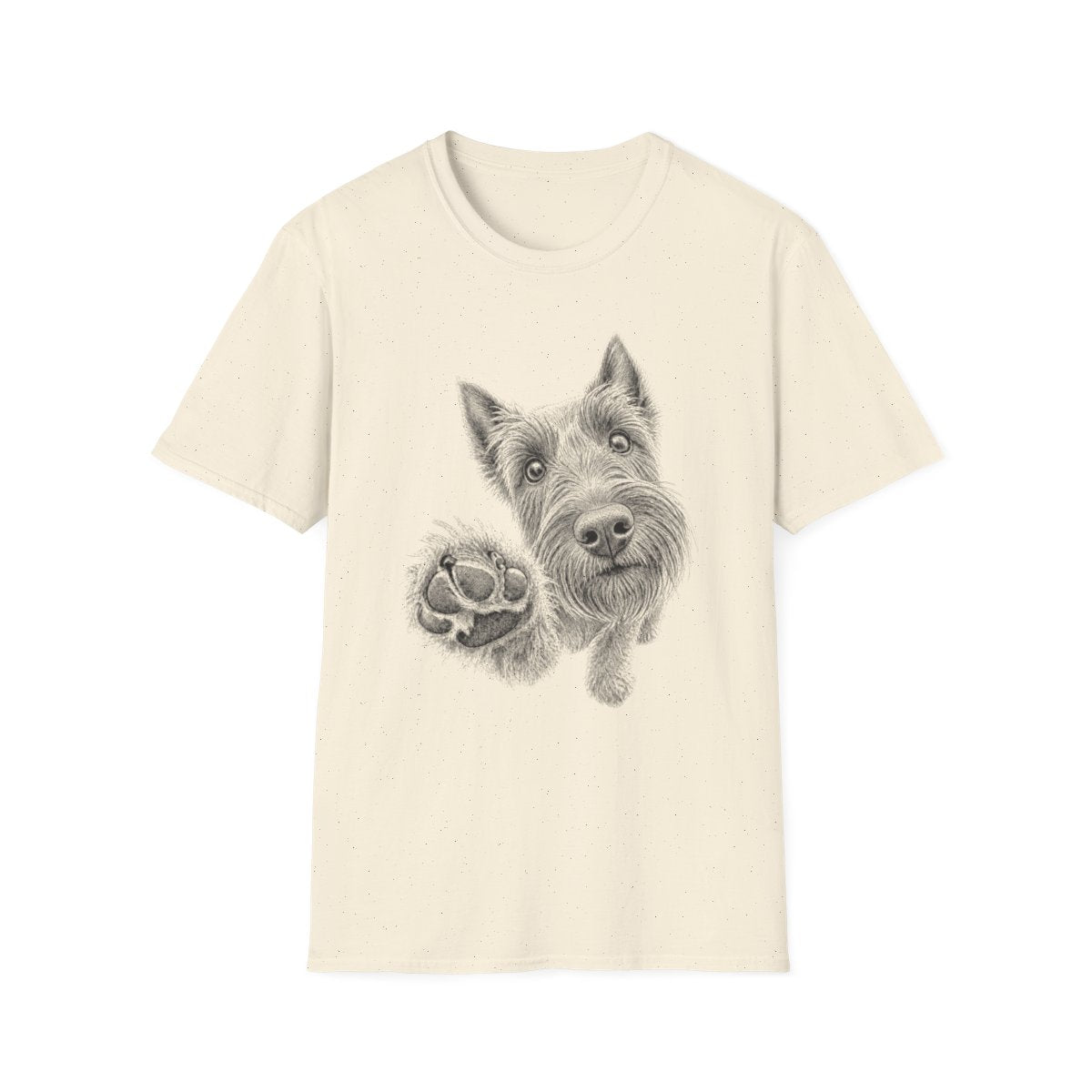 Paw Reach Scottish Terrier Tee - Natural