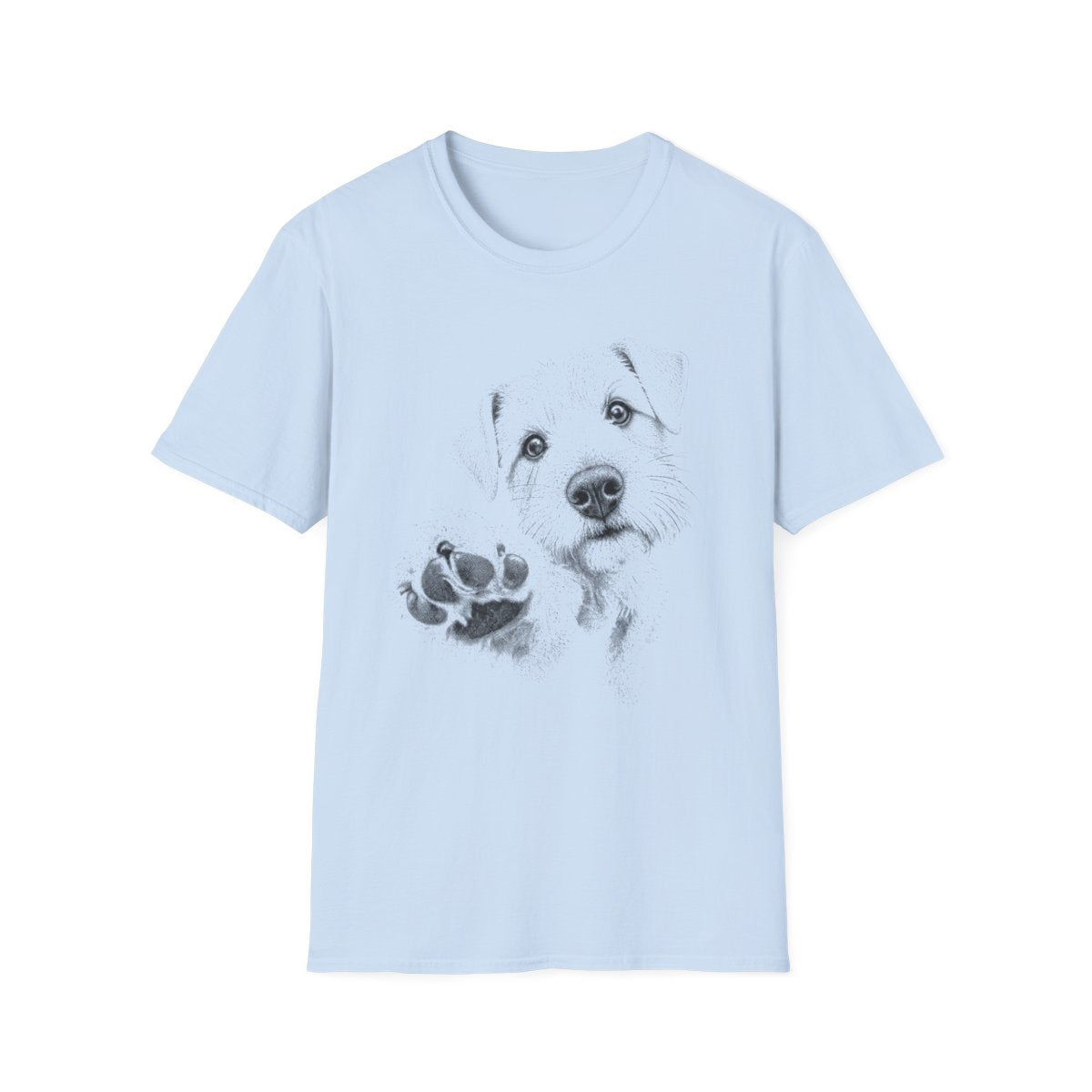 Paw Reach Sealyham Terrier Tee - Light Blue