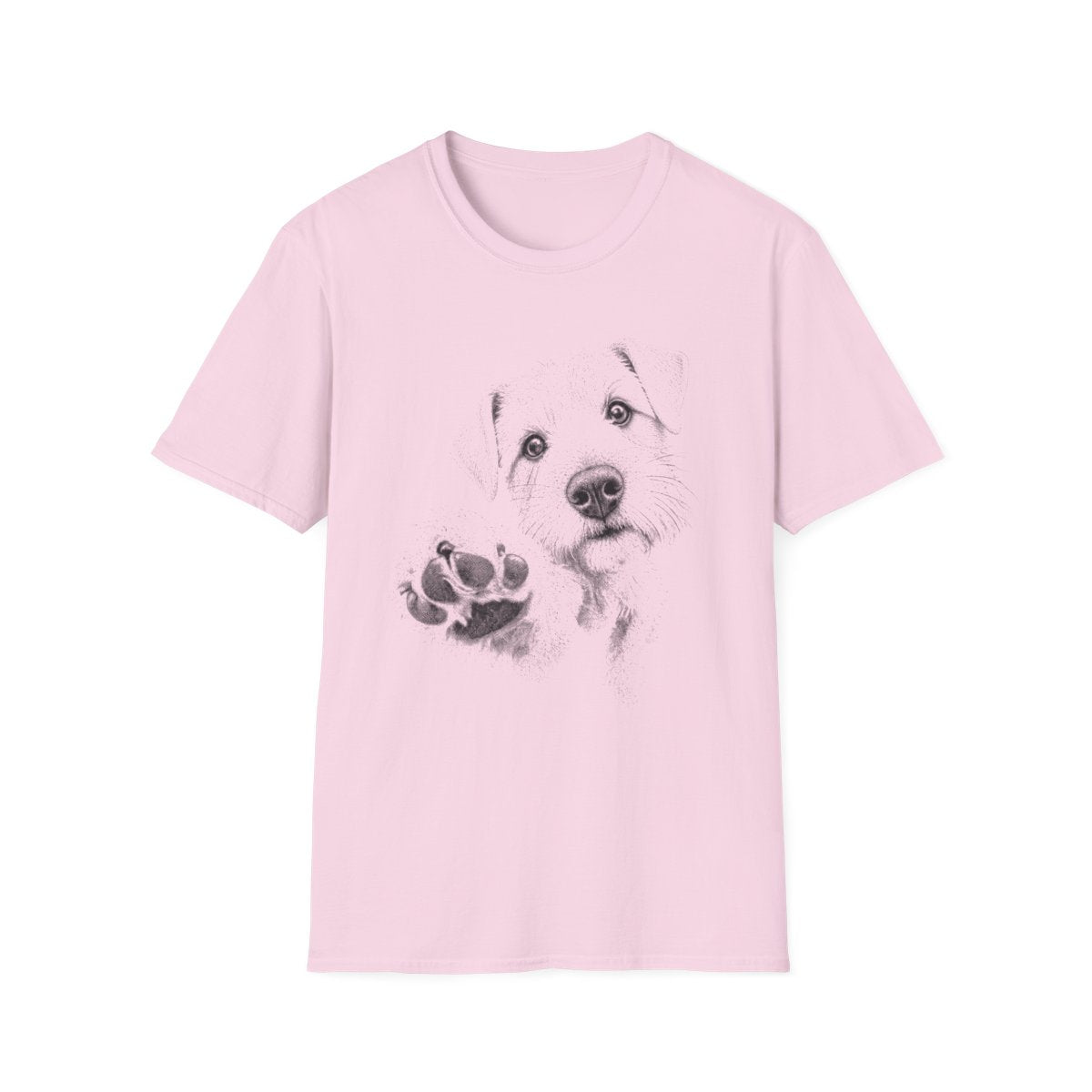 Paw Reach Sealyham Terrier Tee - Light Pink