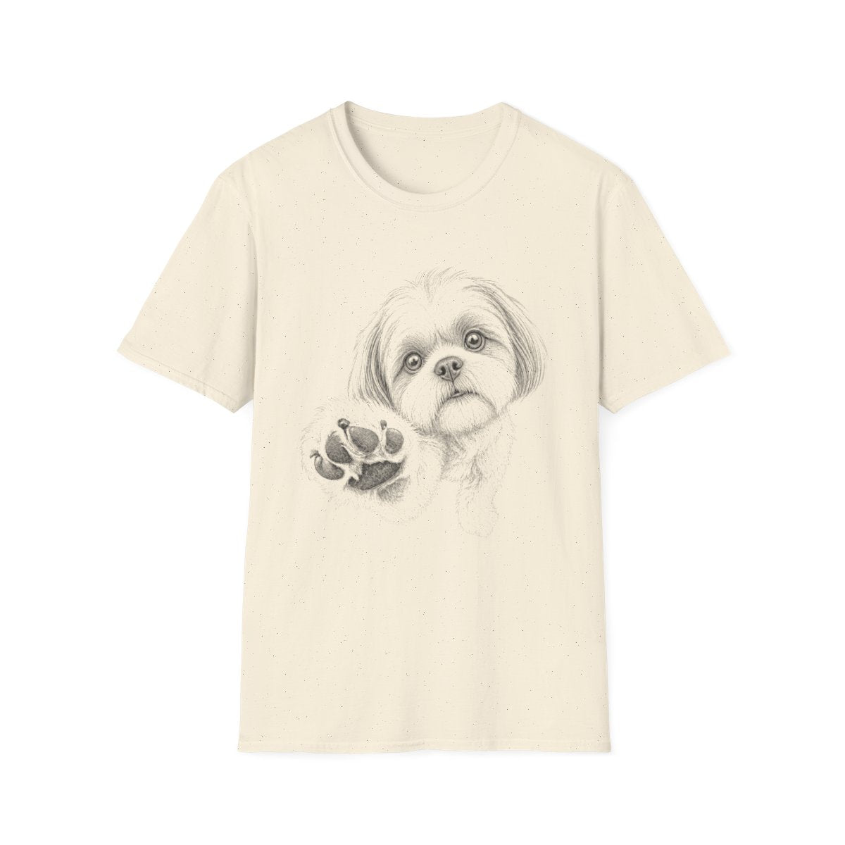 Paw Reach Shih Tzu Tee - Natural