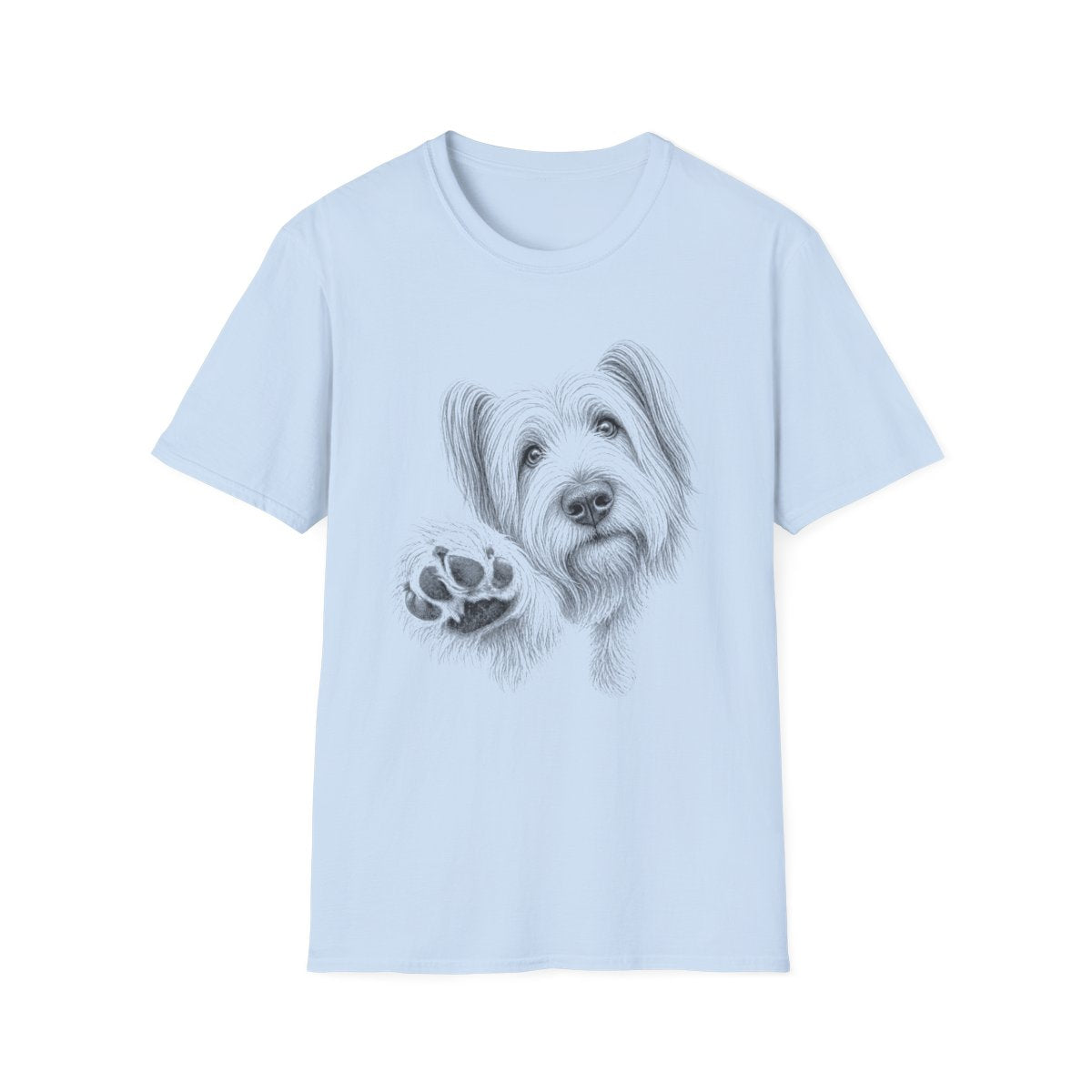 Paw Reach Skye Terrier Tee - Light Blue