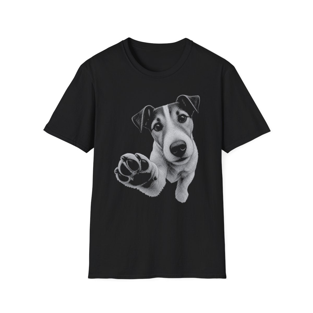 Paw Reach Smooth Fox Terrier Tee - Black