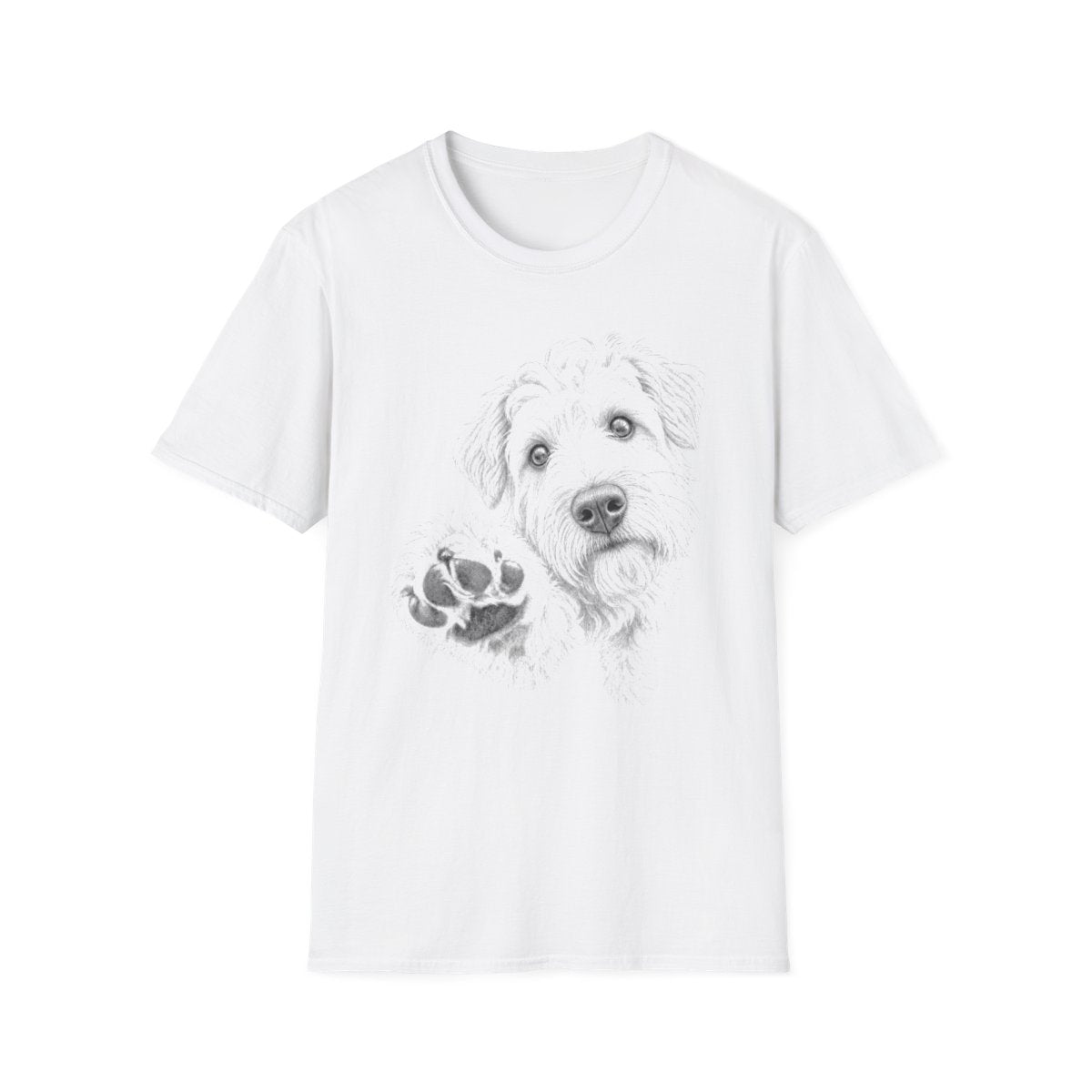 Paw Reach Soft Coated Wheaten Terrier Tee - White