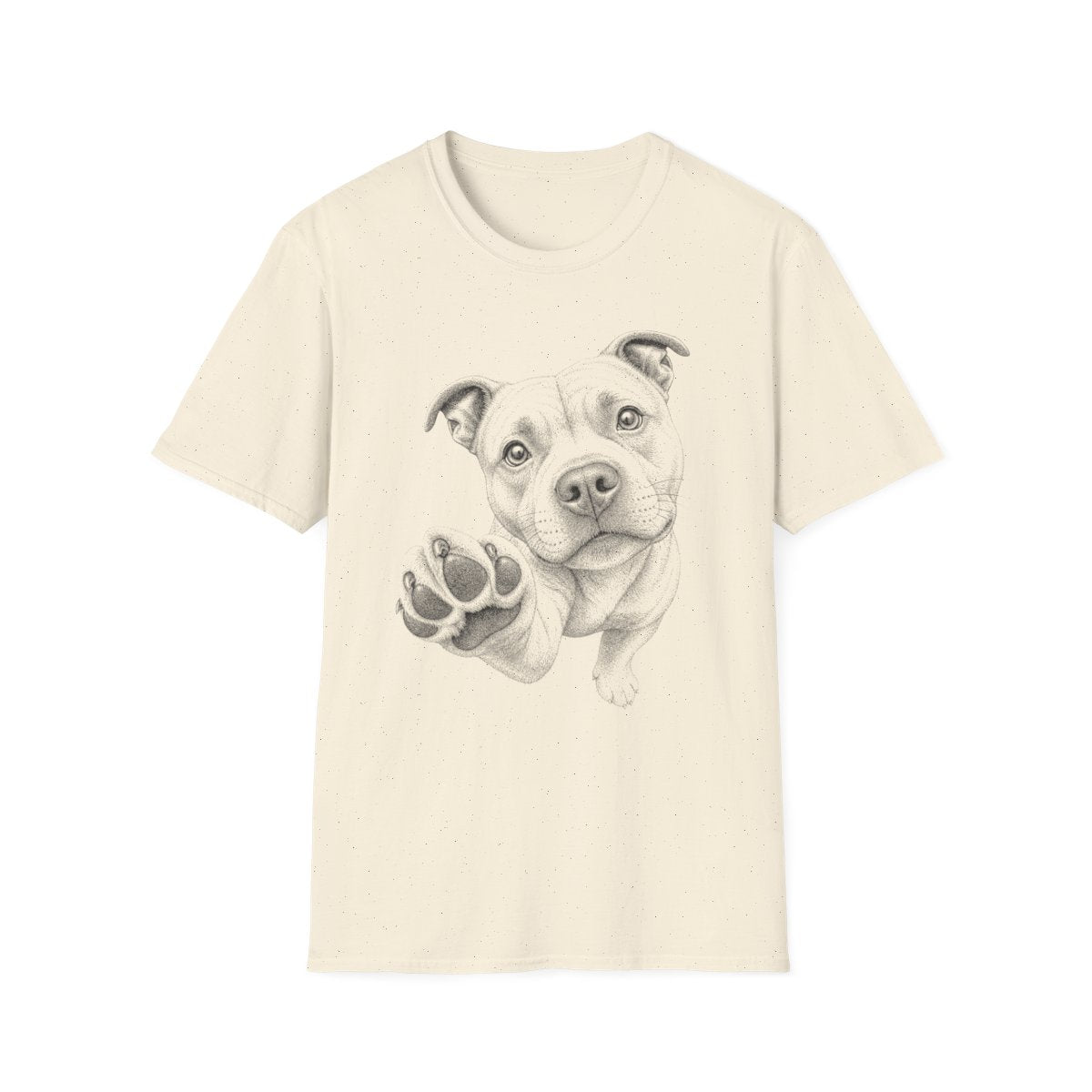 Paw Reach Staffordshire Bull Terrier Tee - Natural