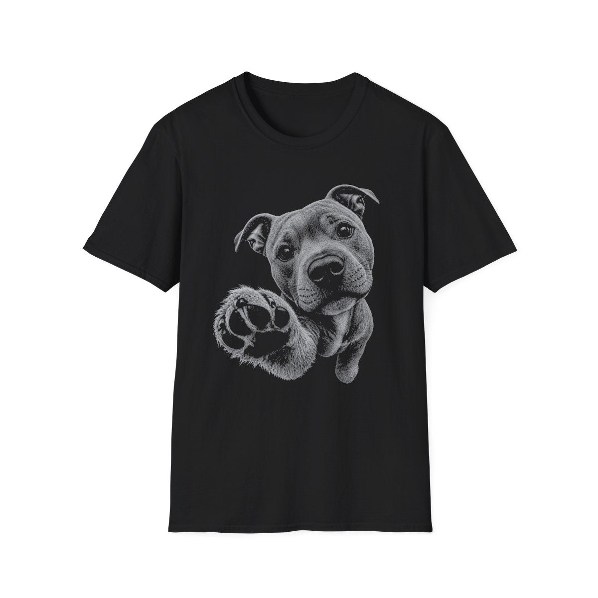 Paw Reach Staffordshire Bull Terrier Tee - Black