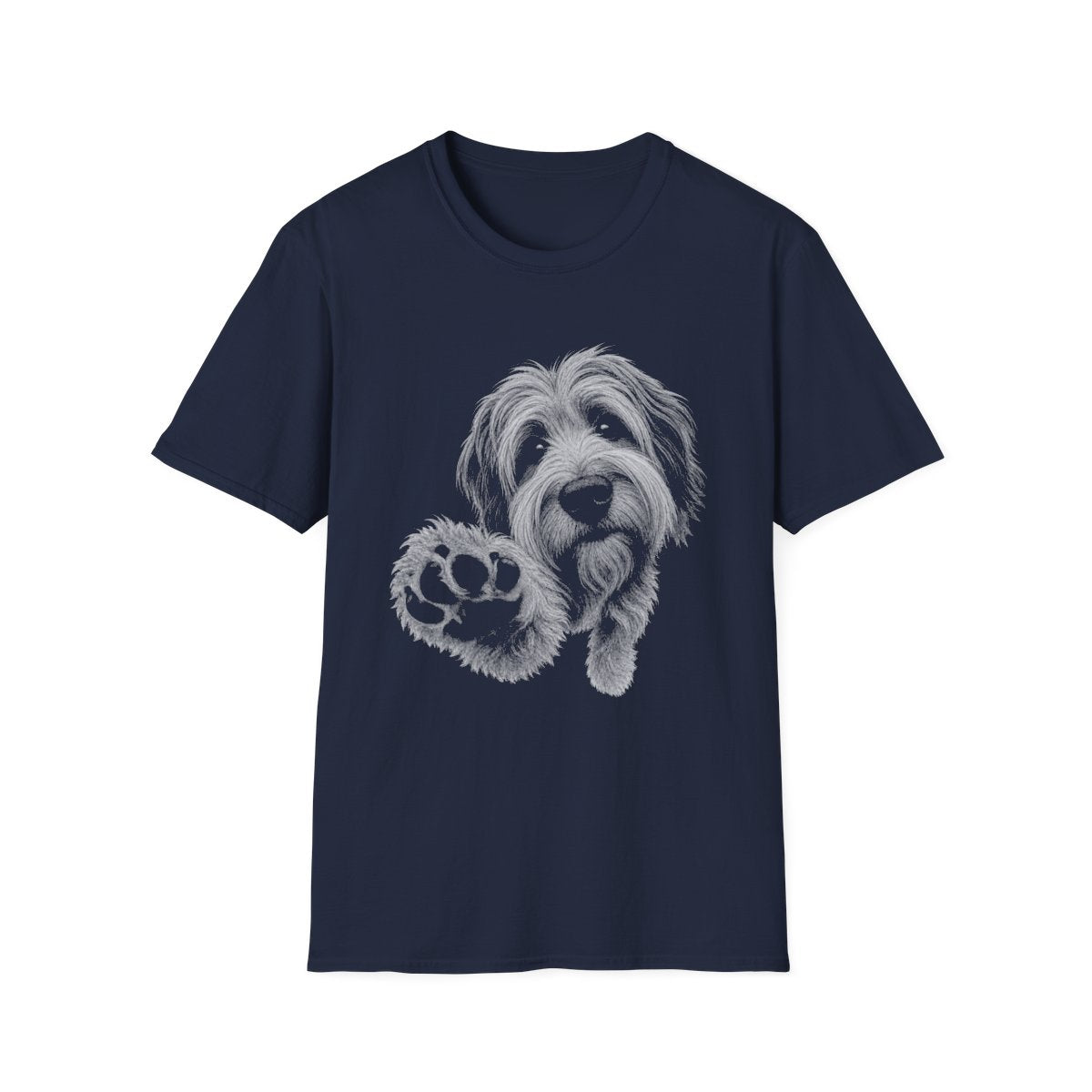 Paw Reach Tibetan Terrier Tee - Navy