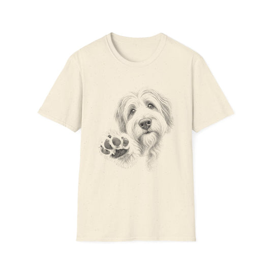 Paw Reach Tibetan Terrier Tee - Natural