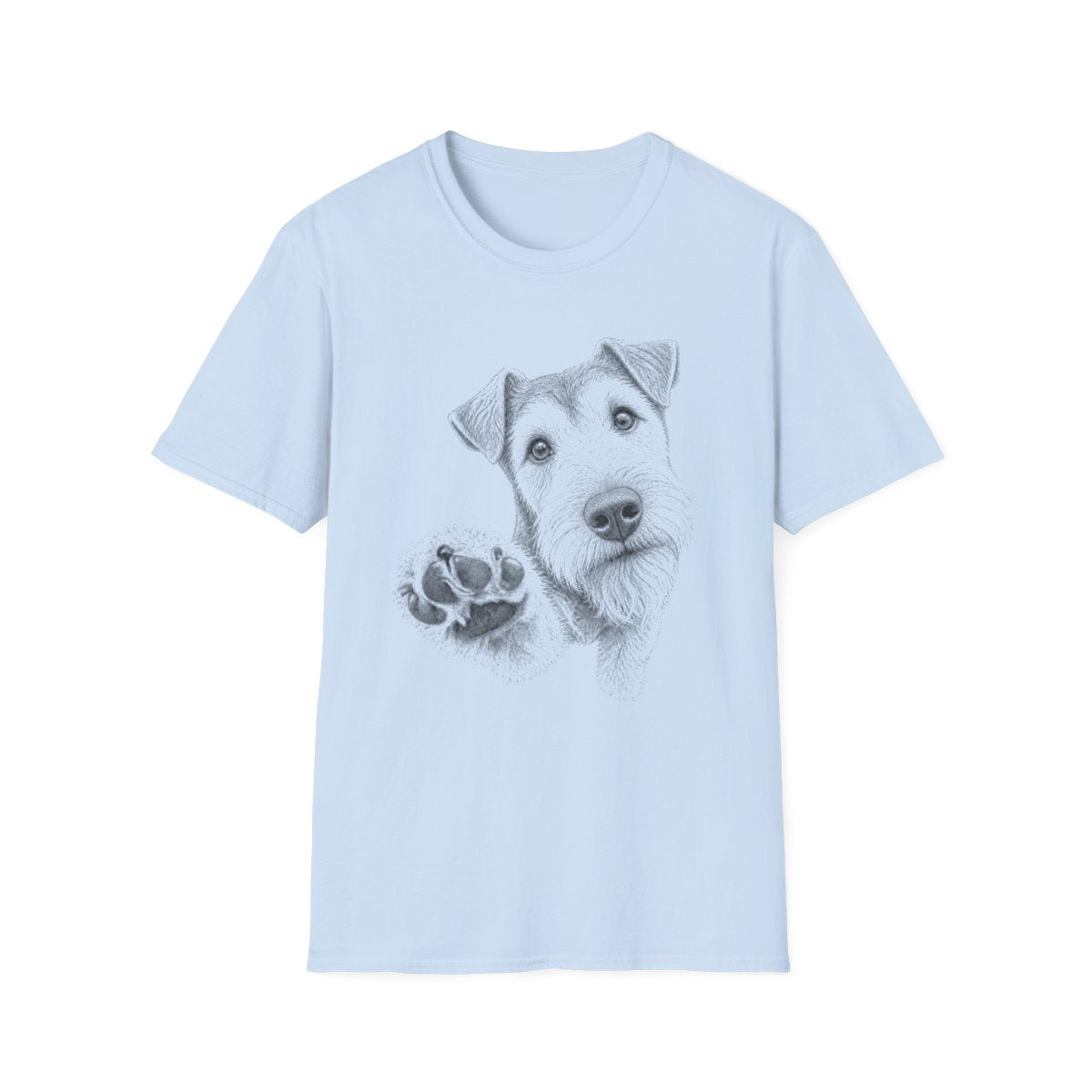 Paw Reach Welsh Terrier Tee - Light Blue