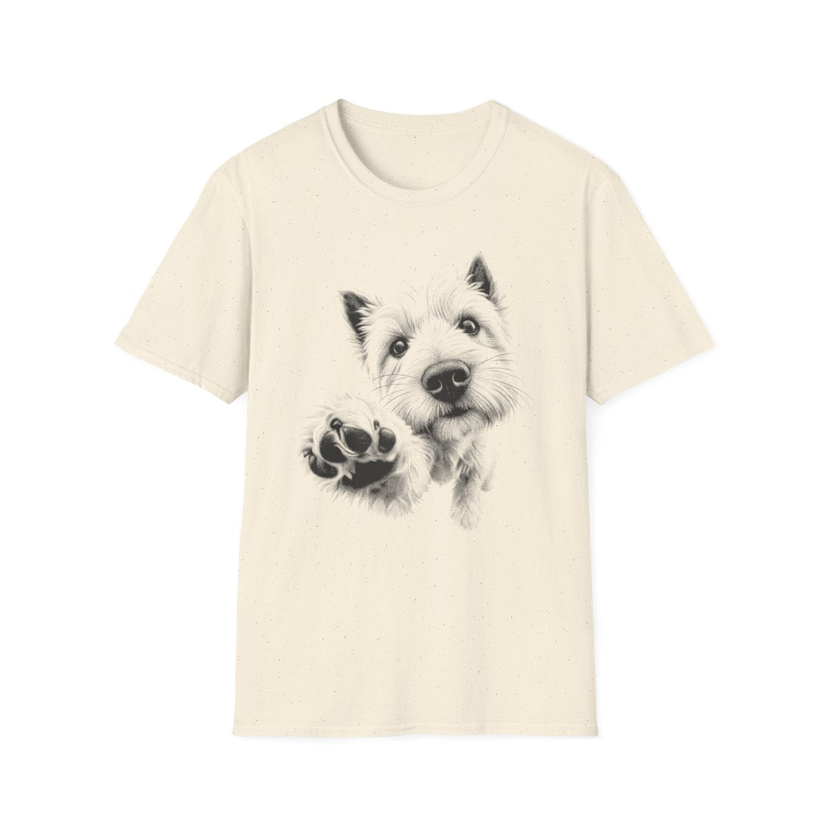 Paw Reach Westie Tee - Natural