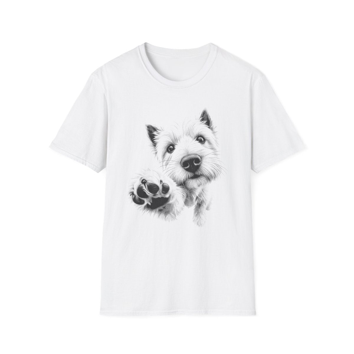 Paw Reach Westie Tee - White