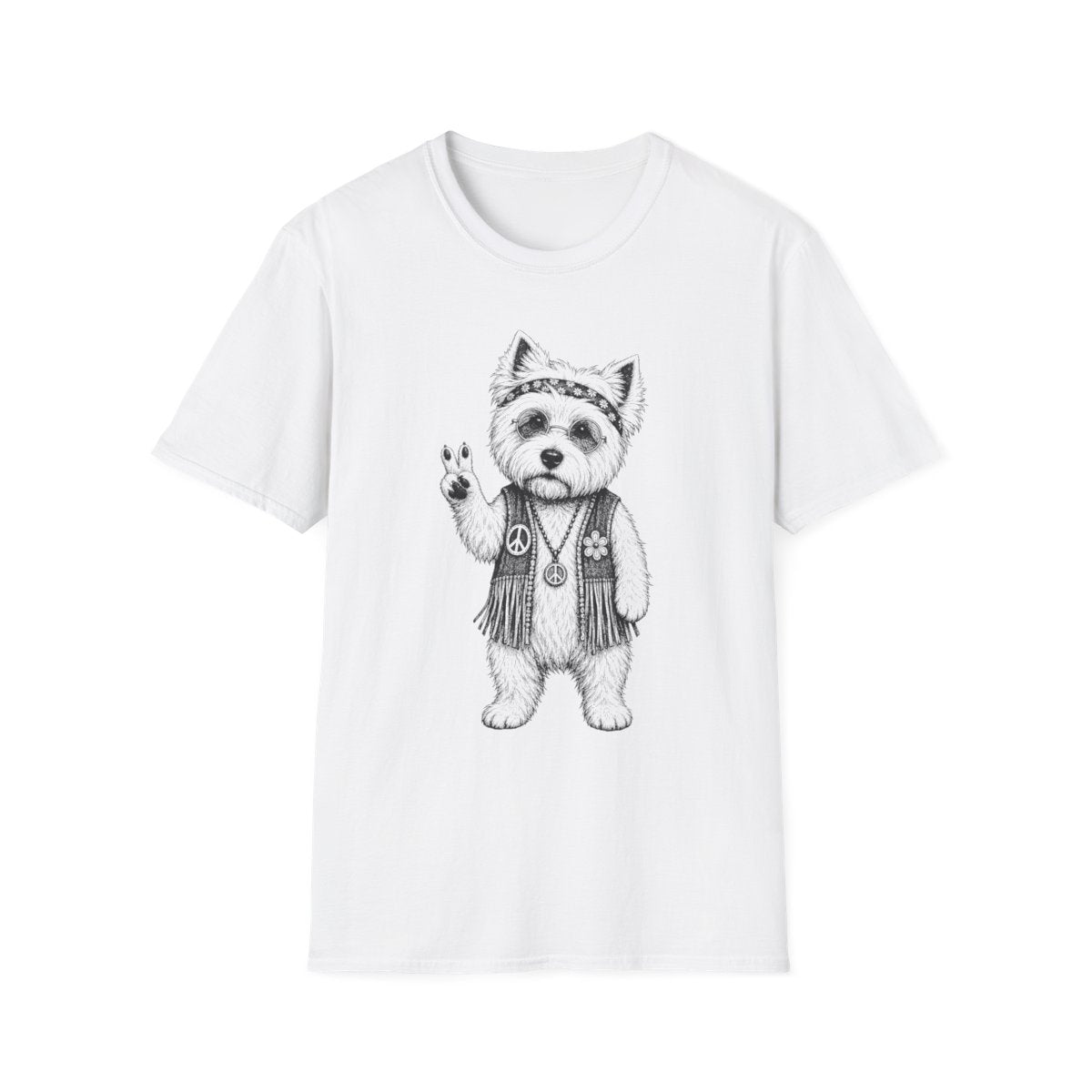 Peace Out Westie Tee - White
