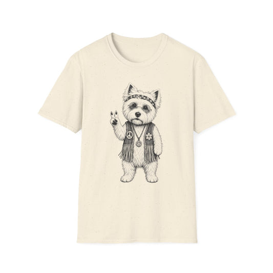 Peace Out Westie Tee - Natural