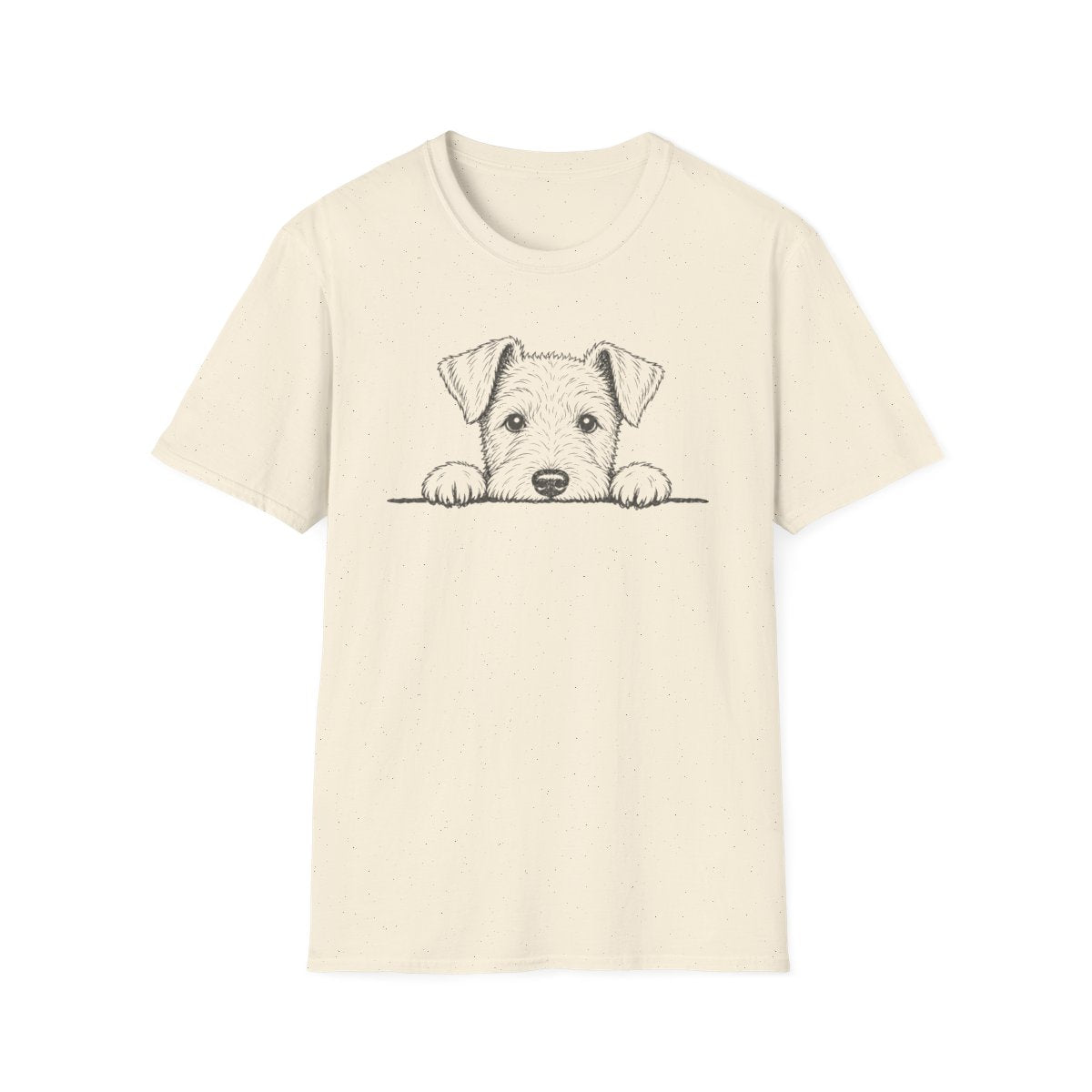 Peekaboo Airedale Terrier Tee - Natural
