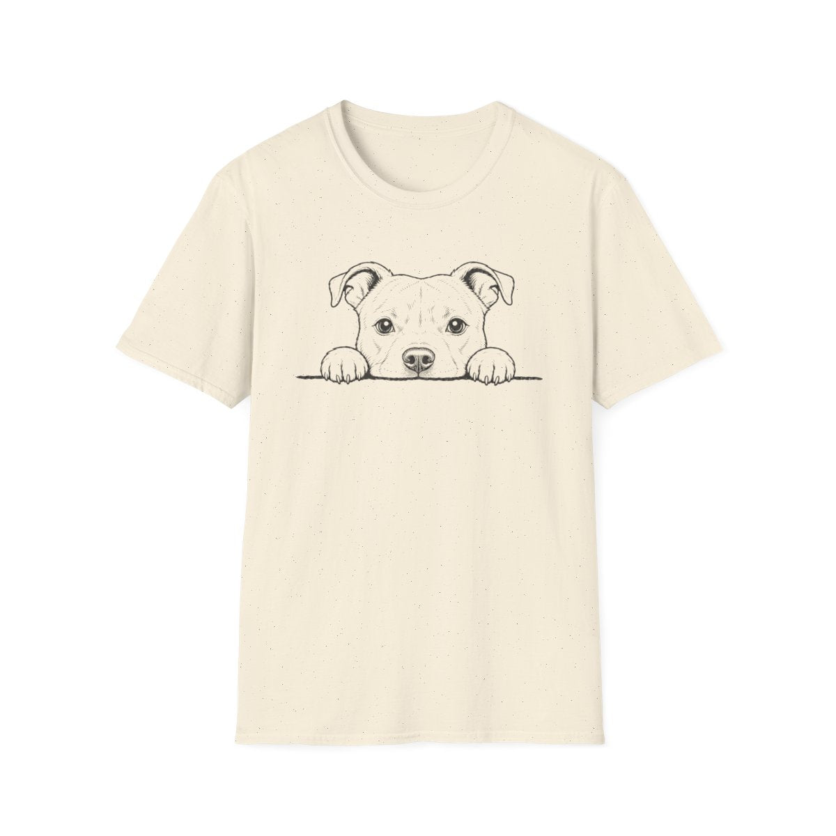 Peekaboo American Pit Bull Terrier Tee - Natural