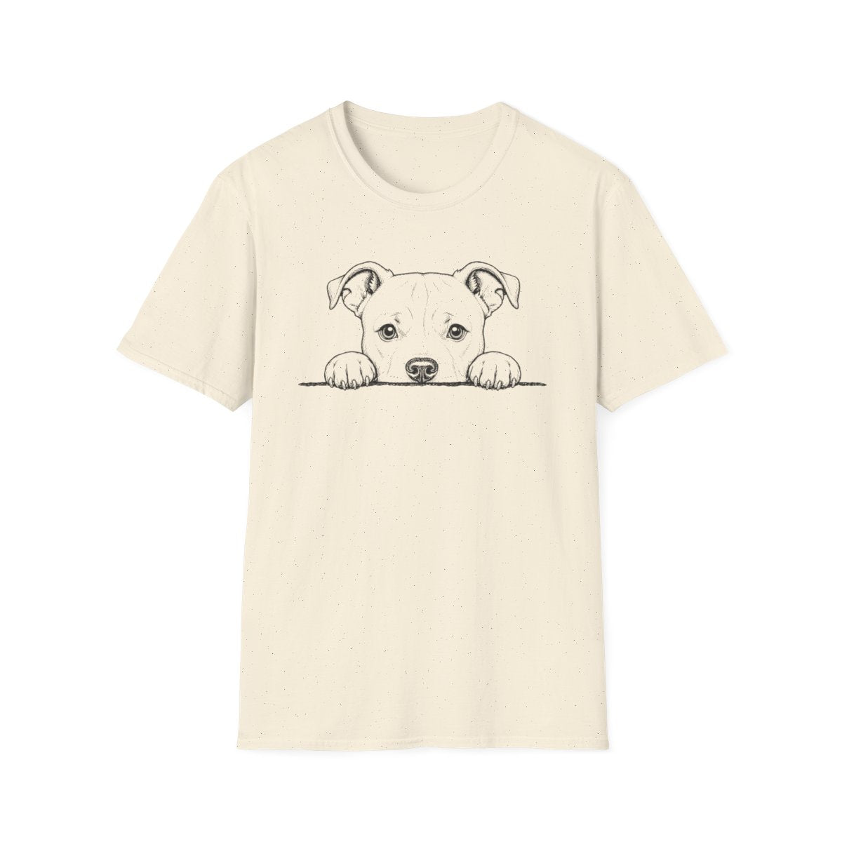 Peekaboo American Staffordshire Terrier Tee - Natural