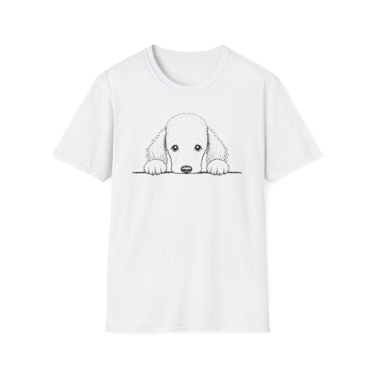 Peekaboo Bedlington Terrier Tee - White