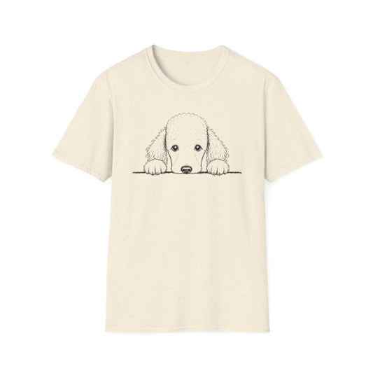 Peekaboo Bedlington Terrier Tee - Natural