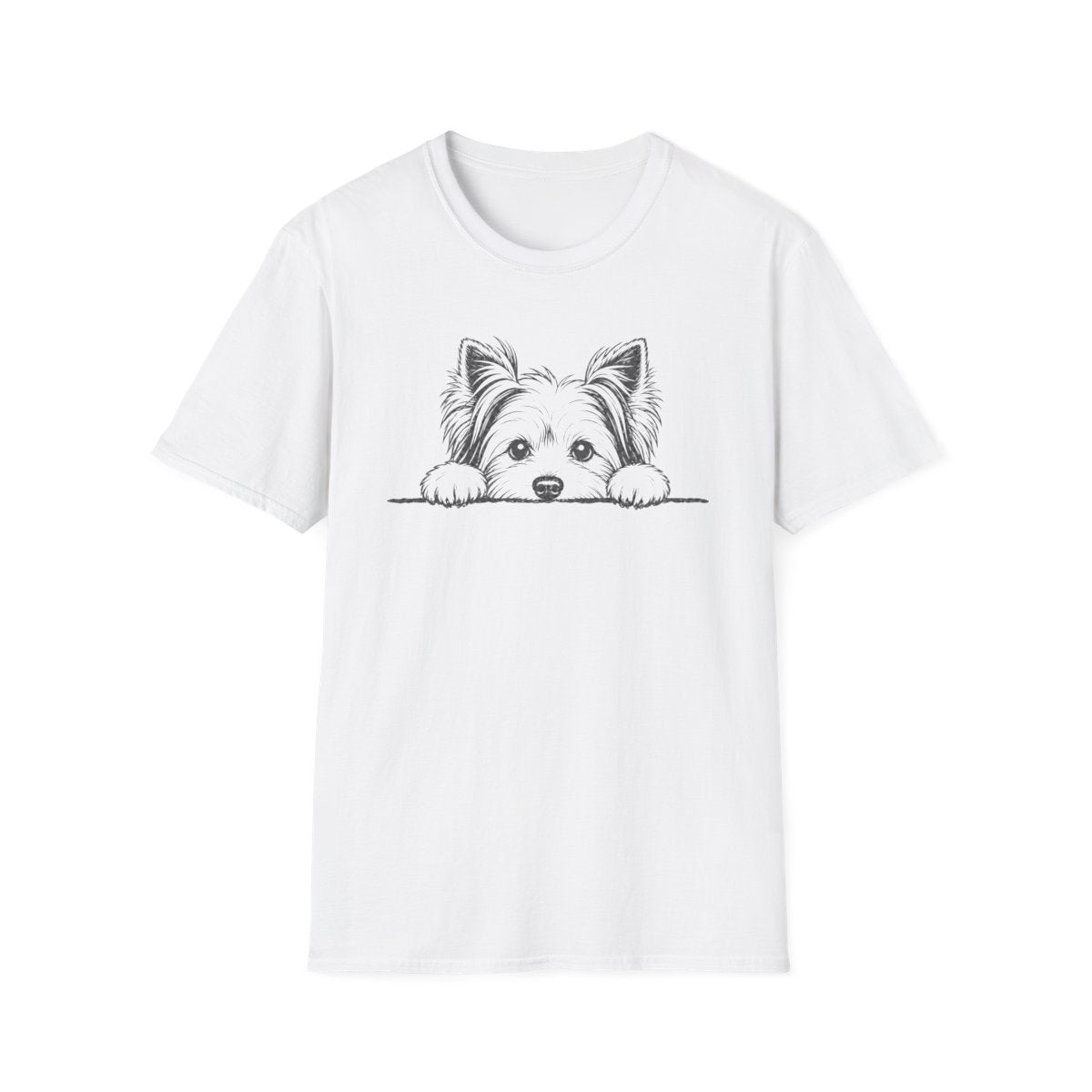 Peekaboo Biewer Terrier Tee - White