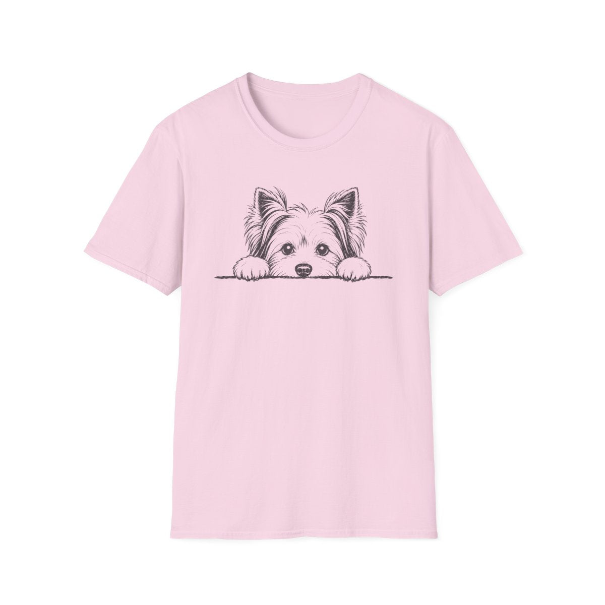 Peekaboo Biewer Terrier Tee - Light Pink