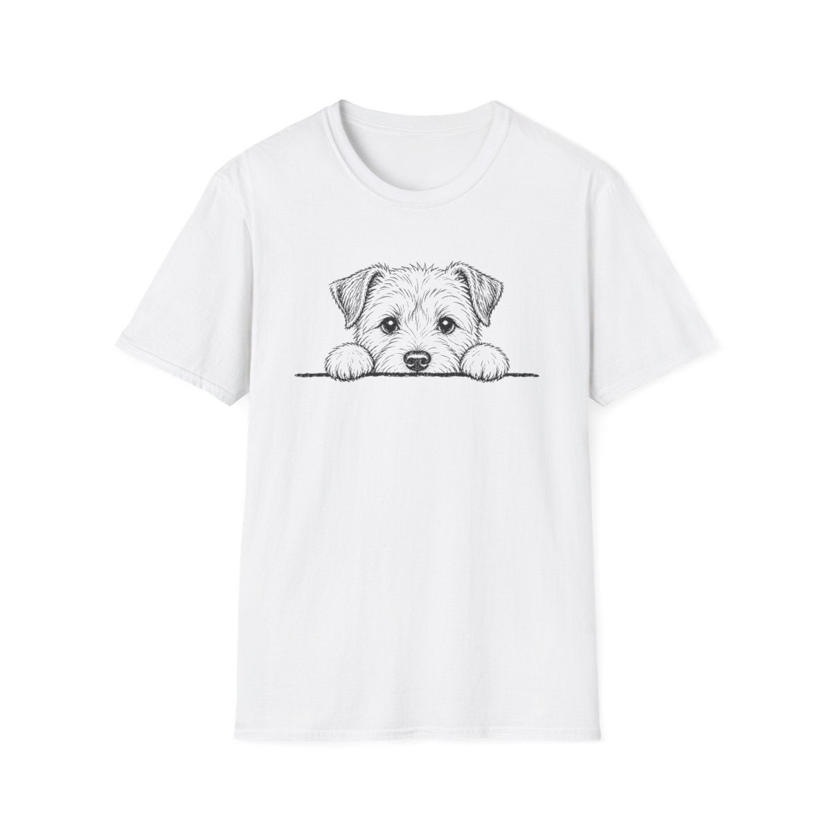Peekaboo Border Terrier Tee - White