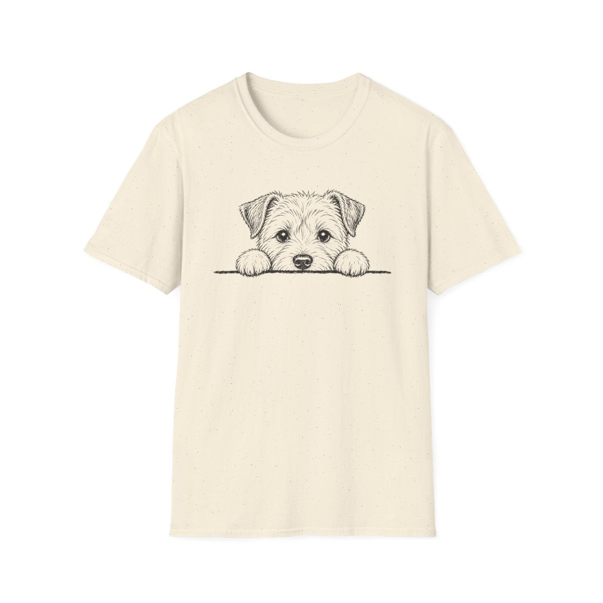 Peekaboo Border Terrier Tee - Natural