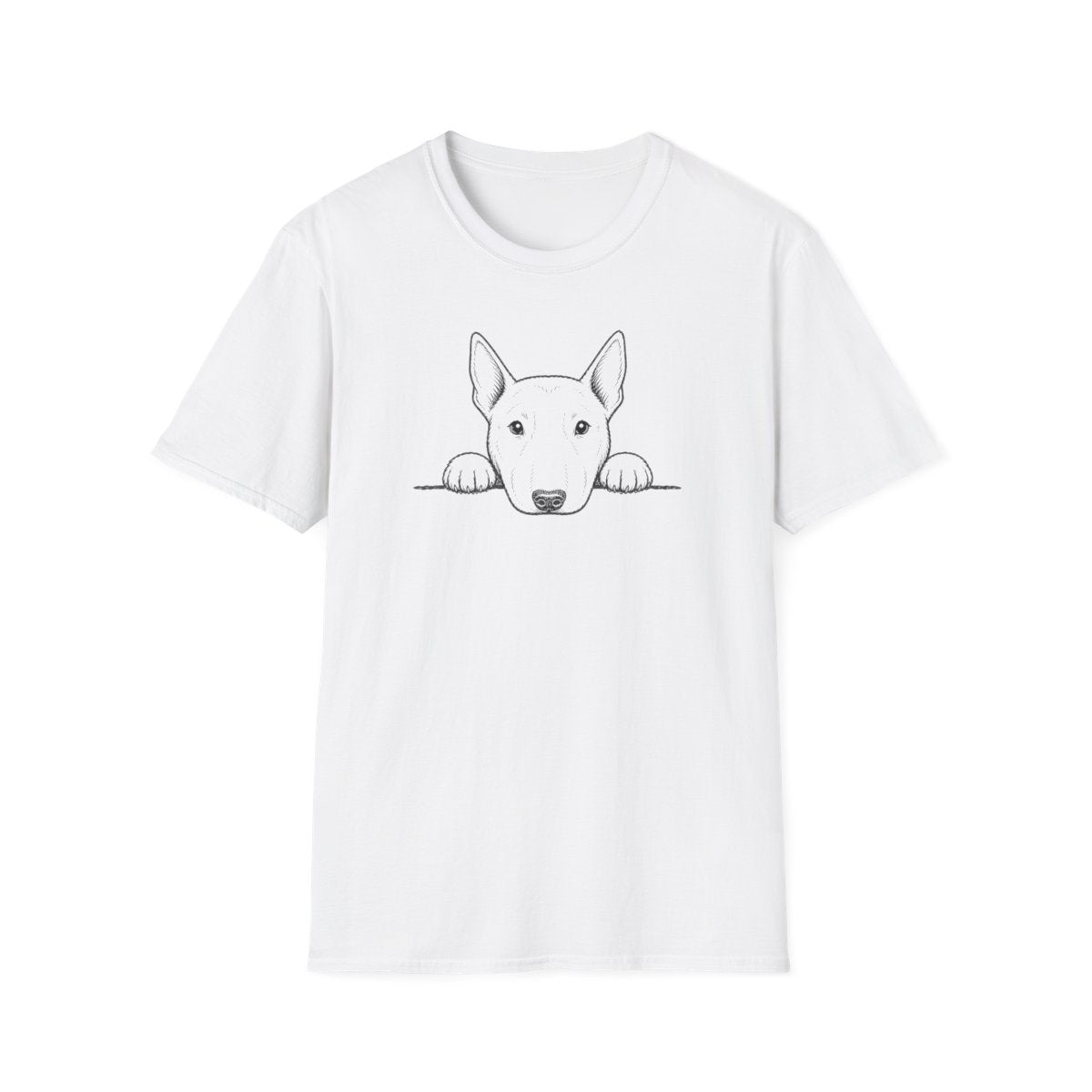 Peekaboo Bull Terrier Tee - White