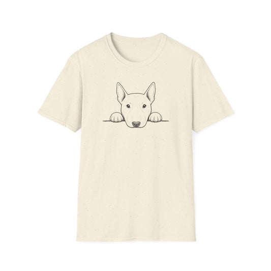 Peekaboo Bull Terrier Tee - Natural