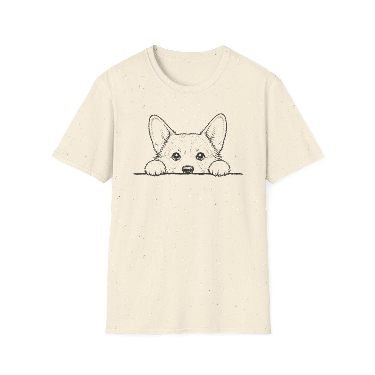 Peekaboo Corgi Tee - Natural