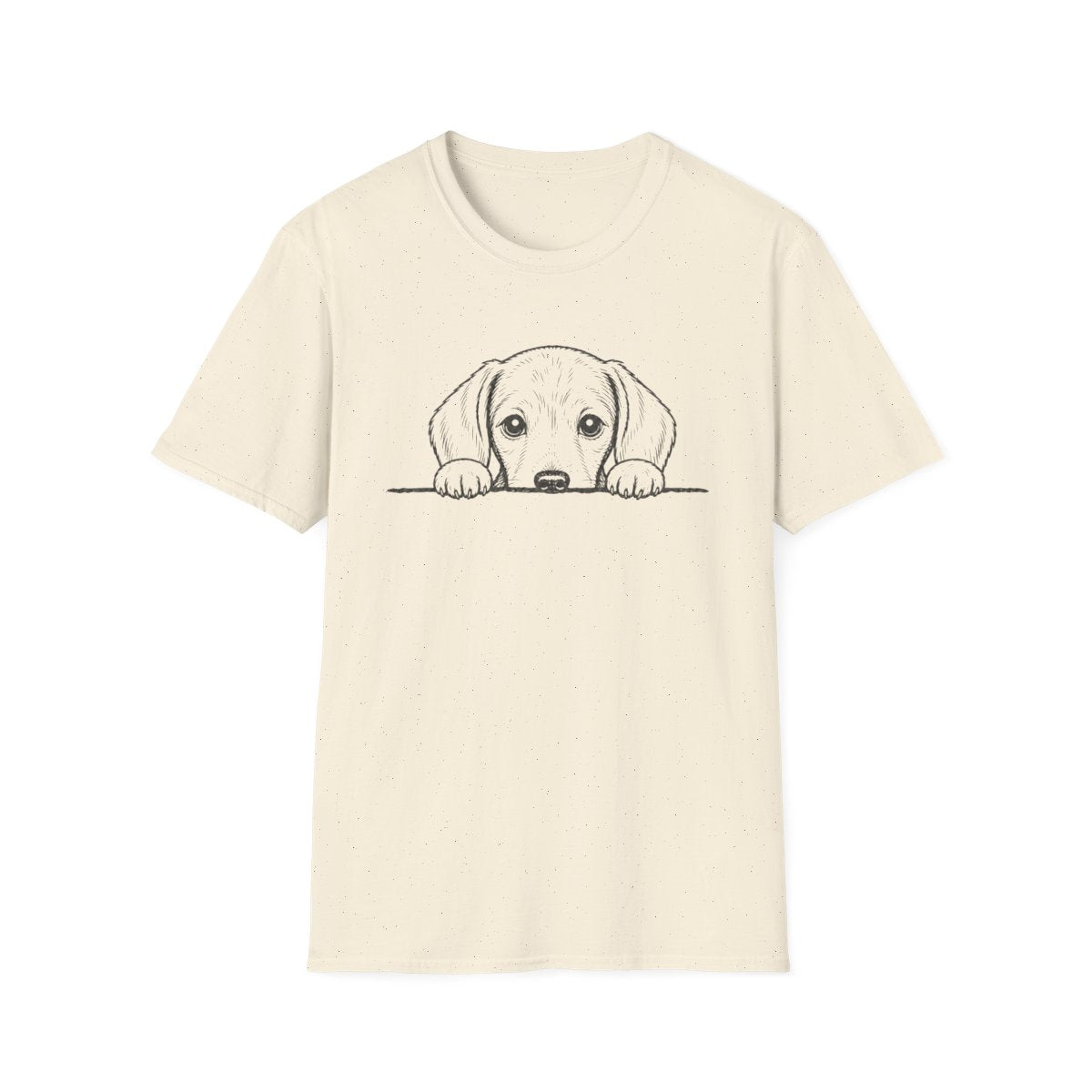 Peekaboo Dachshund Tee - Natural
