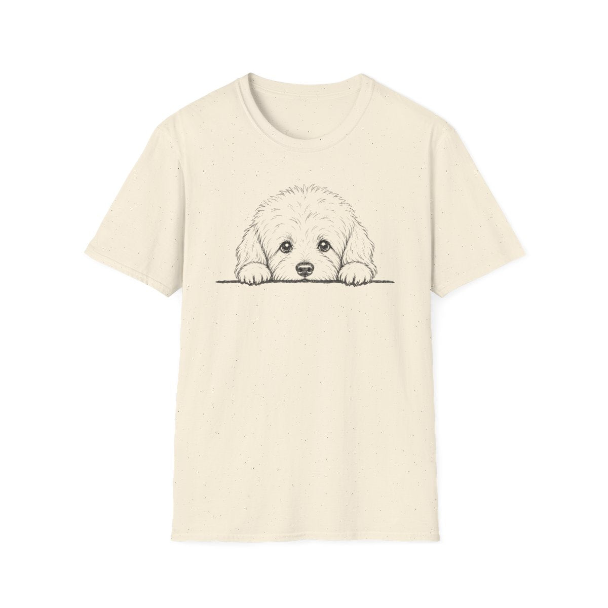 Peekaboo Dandie Dinmont Terrier Tee - Natural