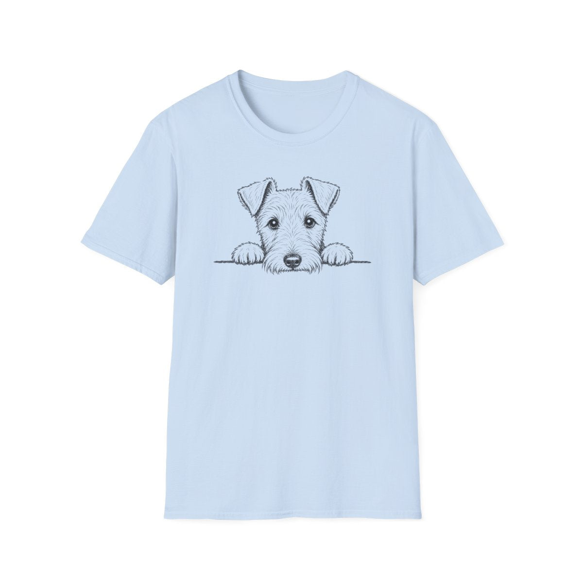 Peekaboo Irish Terrier Tee - Light Blue