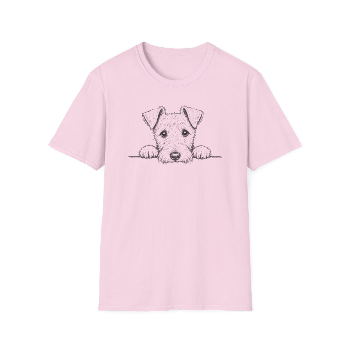 Peekaboo Irish Terrier Tee - Light Pink