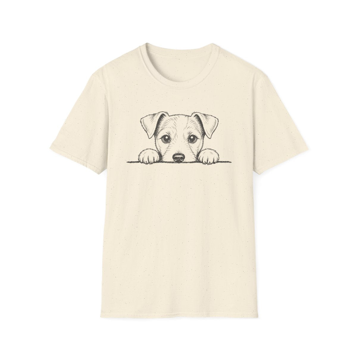 Peekaboo Jack Russell Terrier Tee - Natural