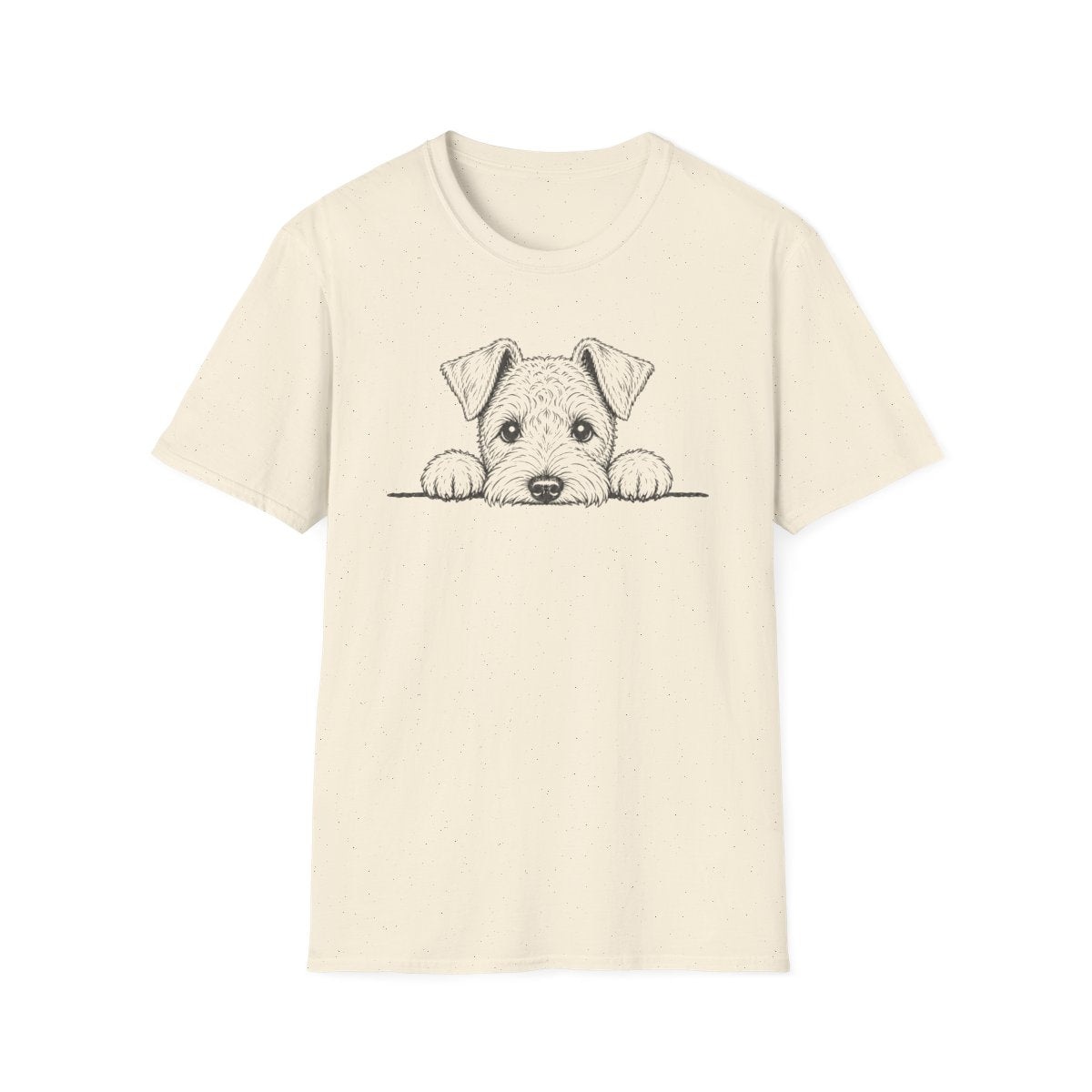 Peekaboo Kerry Blue Terrier Tee - Natural