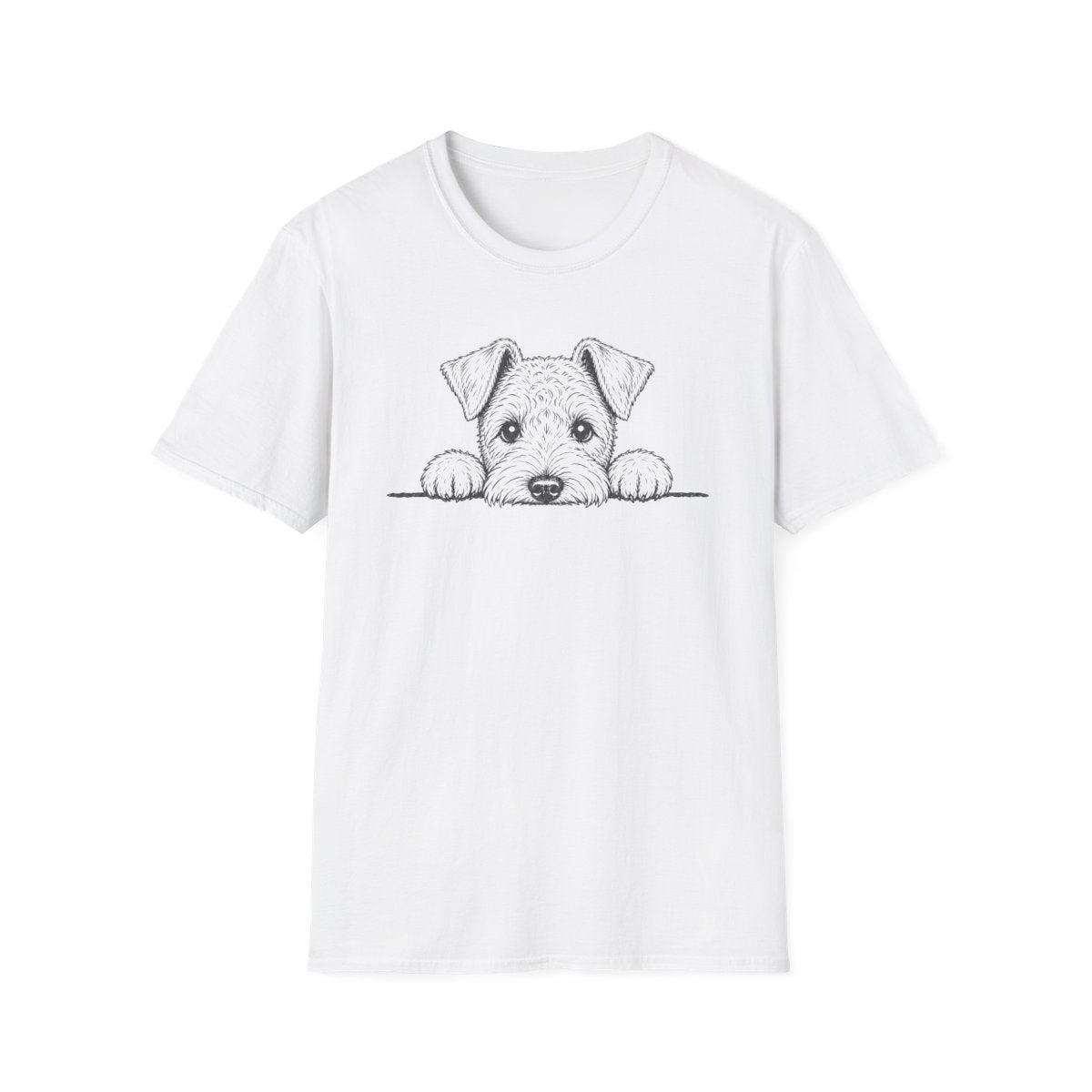 Peekaboo Kerry Blue Terrier Tee - White
